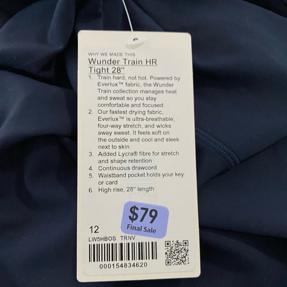 Lululemon - Wunder Train High Rise Tight 28” - NWT - Picture 5 of 7